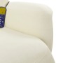 Sillón reclinable masaje con reposapiés terciopelo color crema | Foro24.es | Tu tienda online para hogar, jardín y más Foro24.es