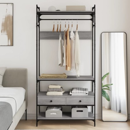 Armario cajones madera ingeniería gris Sonoma 89x39x184,5 cm by , Wardrobes - Ref: Foro24-838956, Price: 143,24 €, Discount: %