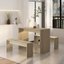 Juego de comedor 3 piezas madera contrachapada roble Sonoma de vidaXL, muebles para cocinas y comedores - Ref: Foro24-809479,...