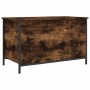Banco almacenaje madera ingeniería roble ahumado 80x42,5x50 cm by , Benches for halls and storage - Ref: Foro24-839015, Price...