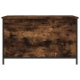 Banco almacenaje madera ingeniería roble ahumado 80x42,5x50 cm by , Benches for halls and storage - Ref: Foro24-839015, Price...