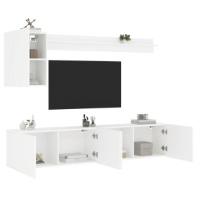 Muebles de TV de pared 5 piezas madera de ingeniería blanco von , TV-Möbel - Ref: Foro24-3216496, Preis: 179,36 €, Rabatt: -5%%