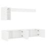 Muebles de TV de pared 5 piezas madera de ingeniería blanco by , TV Furniture - Ref: Foro24-3216496, Price: 179,35 €, Discoun...