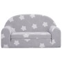 Sofá de niños de 2 plazas felpa suave gris claro con estrellas by , Baby and Toddler Furniture - Ref: Foro24-357022, Price: 5...