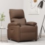 Sillón reclinable de tela marrón by , Armchairs - Ref: Foro24-344905, Price: 185,88 €, Discount: %
