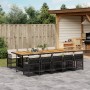 Set de comedor jardín 11 pzas con cojines ratán sintético negro von , Gartensets - Ref: Foro24-3210939, Preis: 865,94 €, Raba...