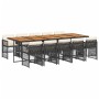 Set de comedor jardín 11 pzas con cojines ratán sintético negro von , Gartensets - Ref: Foro24-3210939, Preis: 865,94 €, Raba...
