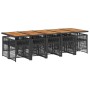 Set de comedor jardín 11 pzas con cojines ratán sintético negro von , Gartensets - Ref: Foro24-3210939, Preis: 865,94 €, Raba...