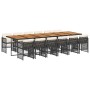 Set comedor de jardín con cojines 13 pzas ratán sintético negro von , Gartensets - Ref: Foro24-3210951, Preis: 1,00 €, Rabatt...