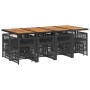 Set comedor de jardín con cojines 13 pzas ratán sintético negro von , Gartensets - Ref: Foro24-3210987, Preis: 802,39 €, Raba...