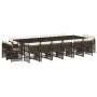 Set de muebles jardín 17 pzas y cojines ratán sintético marrón by , Garden sets - Ref: Foro24-3211065, Price: 1,00 €, Discoun...