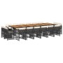 Set de muebles jardín 17 pzas con cojines ratán sintético negro von , Gartensets - Ref: Foro24-3211071, Preis: 1,00 €, Rabatt: %