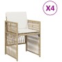 Sillas de jardín con cojines 4 uds ratán sintético beige by , Garden chairs - Ref: Foro24-364970, Price: 174,05 €, Discount: %