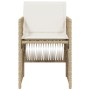 Sillas de jardín con cojines 4 uds ratán sintético beige by , Garden chairs - Ref: Foro24-364970, Price: 174,05 €, Discount: %