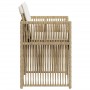 Sillas de jardín con cojines 4 uds ratán sintético beige by , Garden chairs - Ref: Foro24-364970, Price: 174,05 €, Discount: %