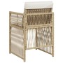 Sillas de jardín con cojines 4 uds ratán sintético beige by , Garden chairs - Ref: Foro24-364970, Price: 174,05 €, Discount: %