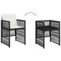 Sillas de jardín con cojines 4 unidades ratán sintético negro de , Sillas de jardín - Ref: Foro24-364966, Precio: 172,74 €