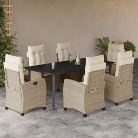 Set comedor de jardín 7 pzas con cojines ratán sintético beige von , Gartensets - Ref: Foro24-3212818, Preis: 901,01 €, Rabat...