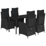 Set de muebles jardín 5 pzas con cojines ratán sintético negro von , Gartensets - Ref: Foro24-3213401, Preis: 599,41 €, Rabat...