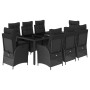 Set de comedor de jardín 9 pzas y cojines ratán sintético negro von , Gartensets - Ref: Foro24-3213074, Preis: 1,00 €, Rabatt...