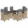 Set comedor de jardín 7 pzas con cojines ratán sintético beige de , Conjuntos de jardín - Ref: Foro24-3212928, Precio: 1,00 €...