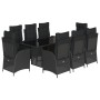 Set de comedor de jardín 9 pzas y cojines ratán sintético negro de , Conjuntos de jardín - Ref: Foro24-3213353, Precio: 1,00 ...