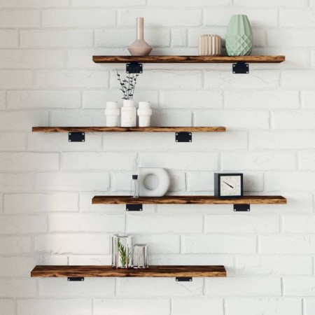 Estantes pared 4 uds madera ingeniería roble humo 60x10x1,5 cm by , Shelves - Ref: Foro24-838225, Price: 20,36 €, Discount: %