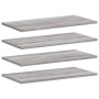 Estantes pared 4 uds madera ingeniería gris Sonoma 60x20x1,5 cm