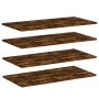 Estantes pared 4 uds madera ingeniería roble humo 80x40x1,5 cm by , Shelves - Ref: Foro24-838273, Price: 47,72 €, Discount: %