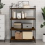 Estantes pared 4 uds madera ingeniería roble humo 80x40x1,5 cm by , Shelves - Ref: Foro24-838273, Price: 47,72 €, Discount: %