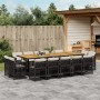 Set comedor de jardín con cojines 15 pzas ratán sintético negro von , Gartensets - Ref: Foro24-3211059, Preis: 1,00 €, Rabatt: %