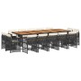 Set comedor de jardín con cojines 15 pzas ratán sintético negro von , Gartensets - Ref: Foro24-3211059, Preis: 1,00 €, Rabatt: %