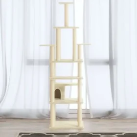 Cat scratching post with cream sisal posts 183 cm by vidaXL, Cat furniture - Ref: Foro24-171482, Price: 84,26 €, Discount: %