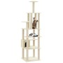 Kratzbaum für Katzen mit cremefarbenen Sisalstämmen, 183 cm von vidaXL, Katzenmöbel - Ref: Foro24-171482, Preis: 85,69 €, Rab...