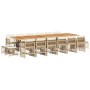 Set comedor de jardín 17 pzas con cojines ratán sintético beige von , Gartensets - Ref: Foro24-3211012, Preis: 1,00 €, Rabatt: %