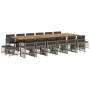 Set comedor de jardín 17 pzas y cojines ratán sintético gris | Foro24.es | Tu tienda online para hogar, jardín y más Foro24.es