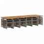 Set comedor de jardín 17 pzas y cojines ratán sintético gris | Foro24.es | Tu tienda online para hogar, jardín y más Foro24.es