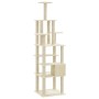 Cat scratching post with cream sisal posts 183 cm by vidaXL, Cat furniture - Ref: Foro24-171482, Price: 85,69 €, Discount: %