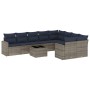 Set de sofás de jardín 10 pzas con cojines ratán sintético gris by , Garden sets - Ref: Foro24-3219441, Price: 712,45 €, Disc...
