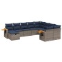 Set de sofás de jardín 10 pzas con cojines ratán sintético gris | Foro24.es | Tu tienda online para hogar, jardín y más Foro24.es