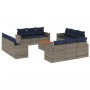 Set sofás de jardín con cojines 13 piezas ratán sintético gris by , Garden sets - Ref: Foro24-3256390, Price: 1,00 €, Discoun...