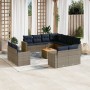 Set sofás de jardín con cojines 12 piezas ratán sintético gris by , Garden sets - Ref: Foro24-3256719, Price: 974,35 €, Disco...