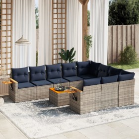 Comprar Set de sofás de jardín 11 pzas y cojines