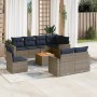 Set de sofás de jardín 9 pzas con cojines ratán sintético gris by , Garden sets - Ref: Foro24-3256551, Price: 674,89 €, Disco...