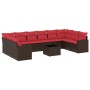 Set de sofás de jardín 11 pzas cojines ratán sintético marrón von , Gartensets - Ref: Foro24-3219474, Preis: 752,86 €, Rabatt: %