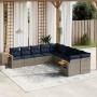 Set de sofás de jardín 10 pzas con cojines ratán sintético gris by , Garden sets - Ref: Foro24-3227195, Price: 742,89 €, Disc...