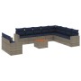 Set de sofás de jardín 11 pzas y cojines ratán sintético gris by , Garden sets - Ref: Foro24-3256530, Price: 806,36 €, Discou...