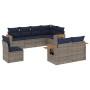 Set de sofás de jardín 8 pzas con cojines ratán sintético gris | Foro24.es | Tu tienda online para hogar, jardín y más Foro24.es