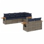 Set de sofás de jardín 7 pzas con cojines ratán sintético gris | Foro24.es | Tu tienda online para hogar, jardín y más Foro24.es