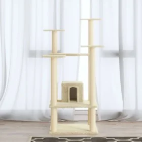 Cat scratcher with cream sisal posts 110 cm by vidaXL, Cat furniture - Ref: Foro24-171479, Price: 57,54 €, Discount: %